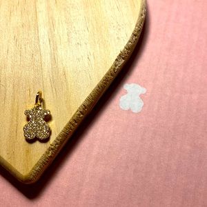 Tous golden Bear with diamonds pendent